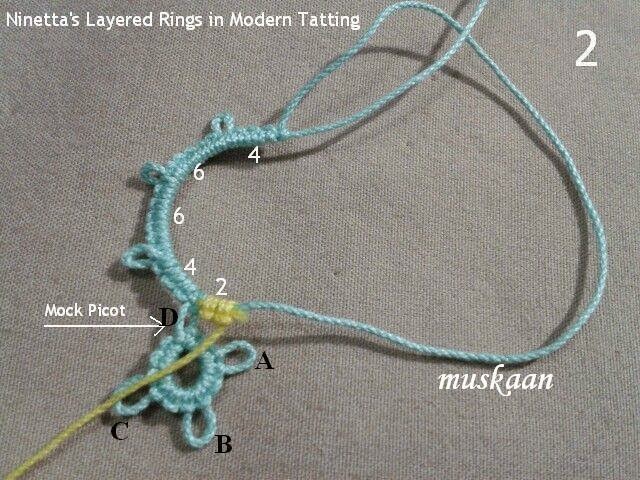 muskaan's T*I*P*S: Tatting Tutorial : Layered Rings Part 1