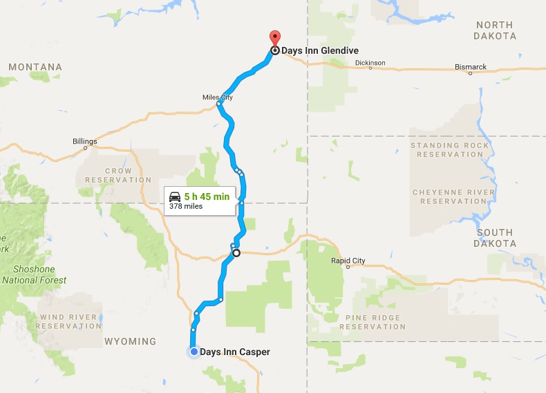 Skid and Sandy On The Road Casper Wyoming to Glendive Montana