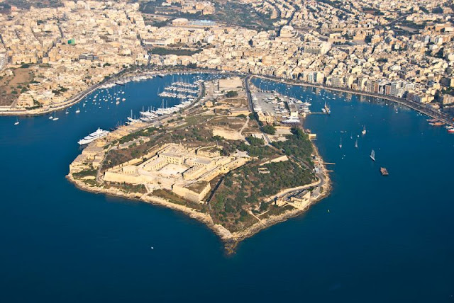 Manoel Island z lotu ptaka, Malta