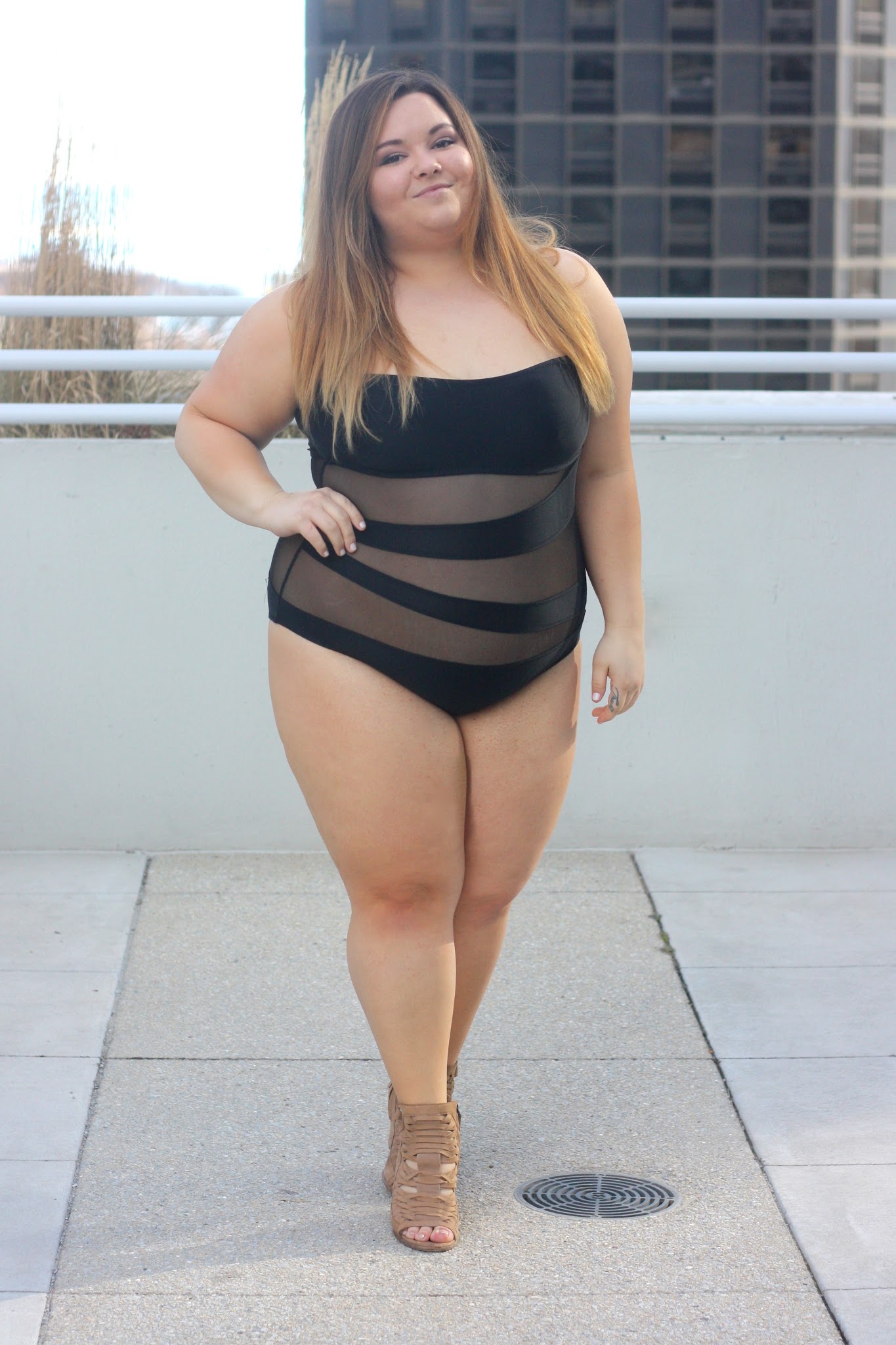 Petite and plus size fashion blogger Natalie in the city shares her favorite target bikinis and one pieces and talks about body confidence.