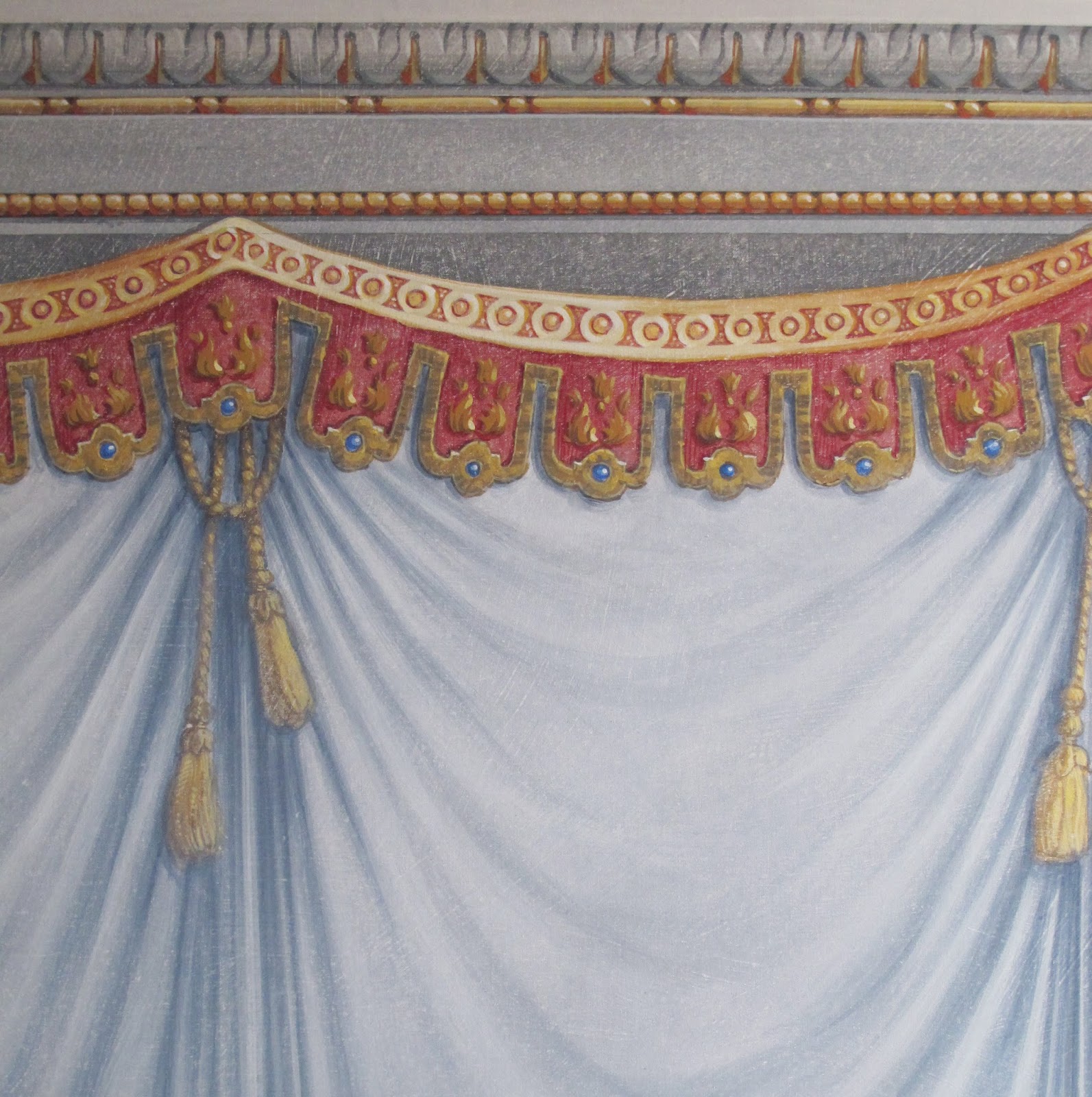 surface fragments Tutorial How to paint trompe l'oeil gold beading