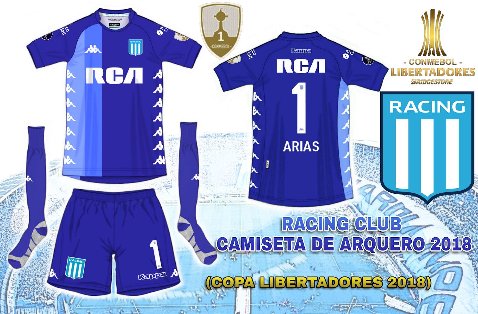 CasaKits Mundial Camisetas del Racing Club 2018/19 (Arg)