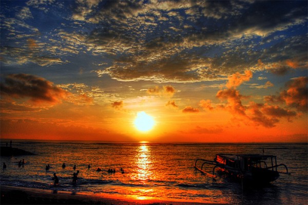 Sanur Beach - Beautiful Sunrise Landscape on The Island of Bali