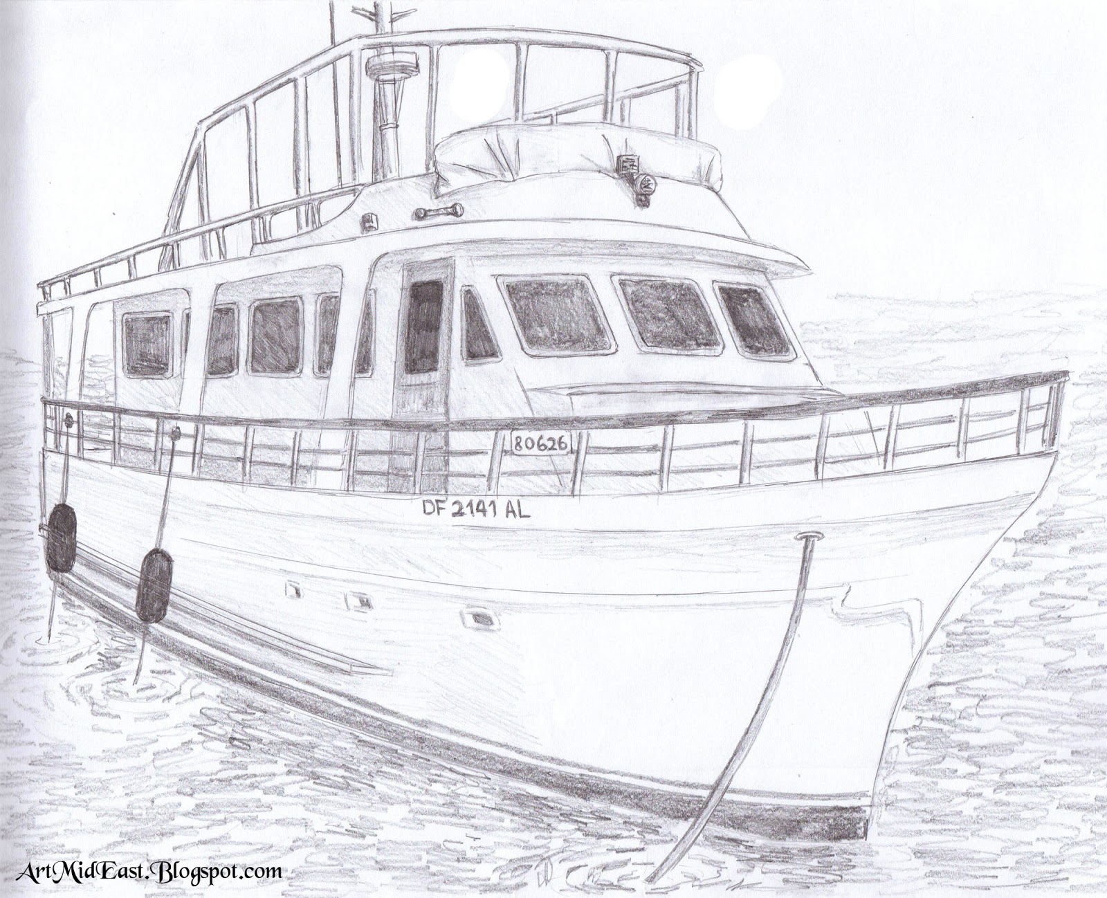 boat yacht drawing