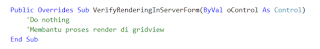 Control 'XXX' of type 'GridView' must be placed inside a form tag with runat=server