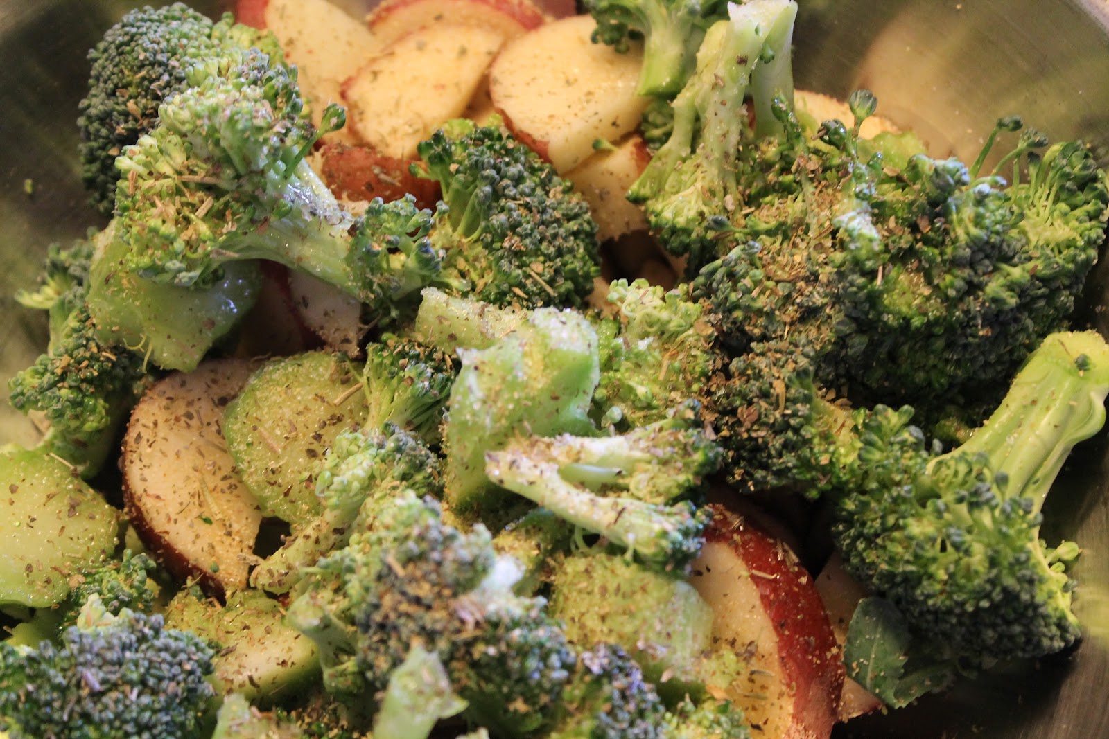 Roasted Potatoes and Broccoli | TfDiaries