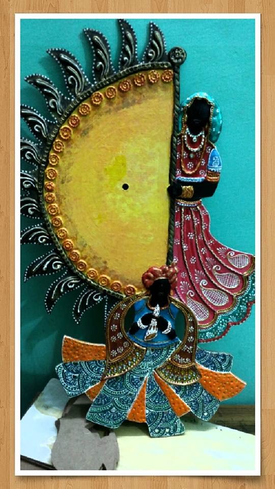 Shricreation Art Traditional rajasthani mural clock 1500/ only
