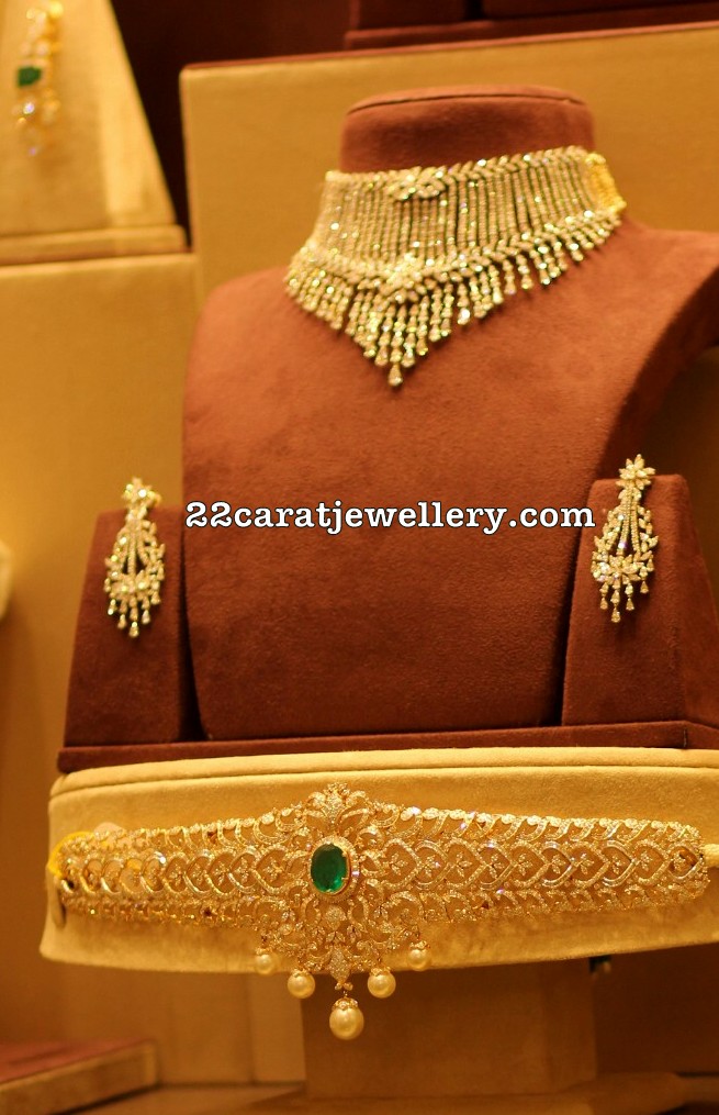 Heavy Set with Diamond Vaddanam