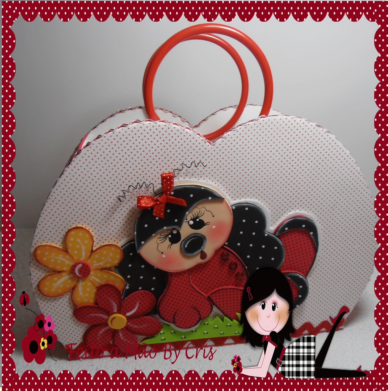 Feito a Mão By Cris: Bolsa joaninha de E.V.A