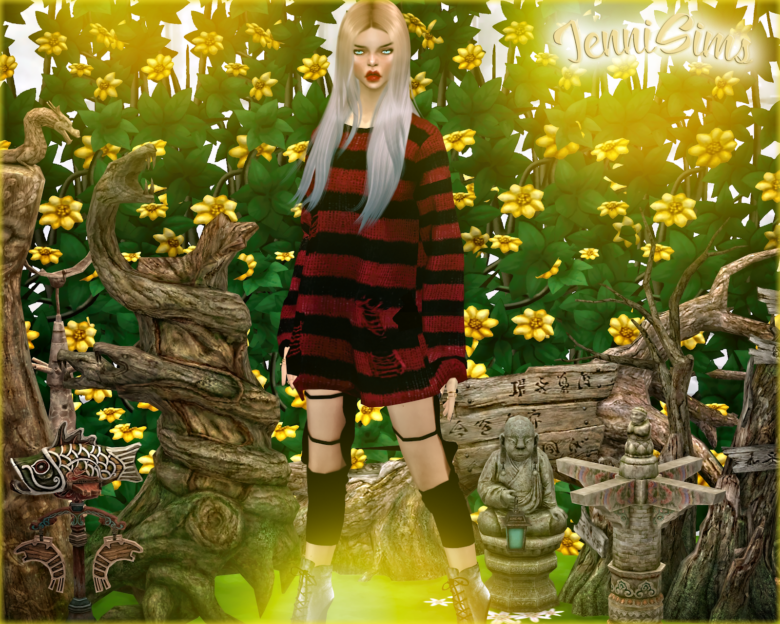 Downloads sims 4Garden statues (8Items) JenniSims