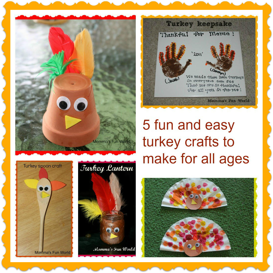 Momma s Fun World Fun Turkey Crafts For All Ages