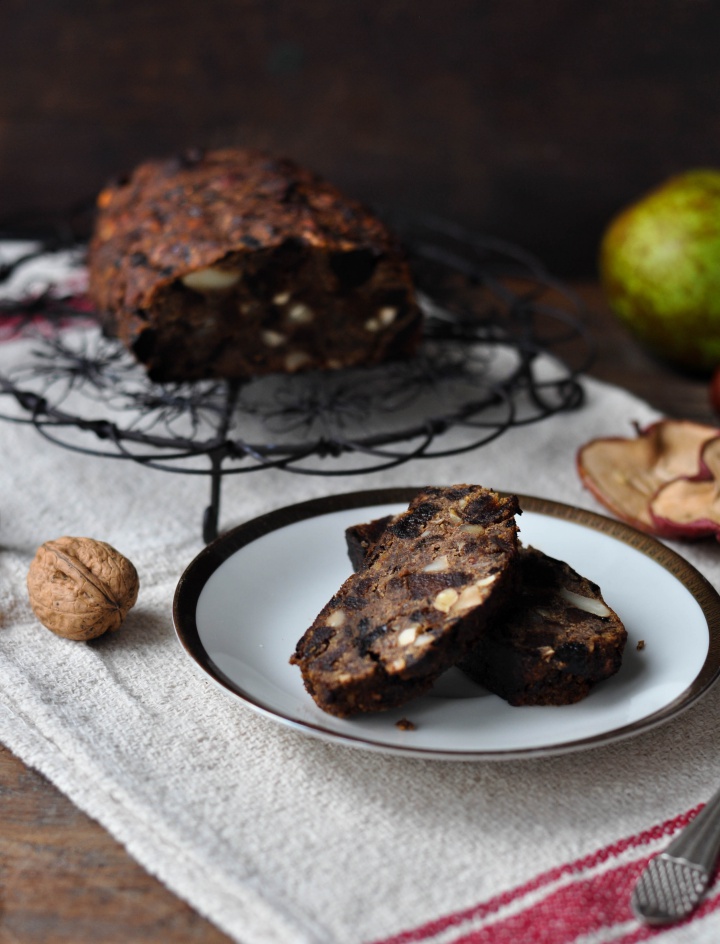 something special for the holidays: gluten free Kletzenbrot, sweet bread with dried pears and nuts from Tyrol