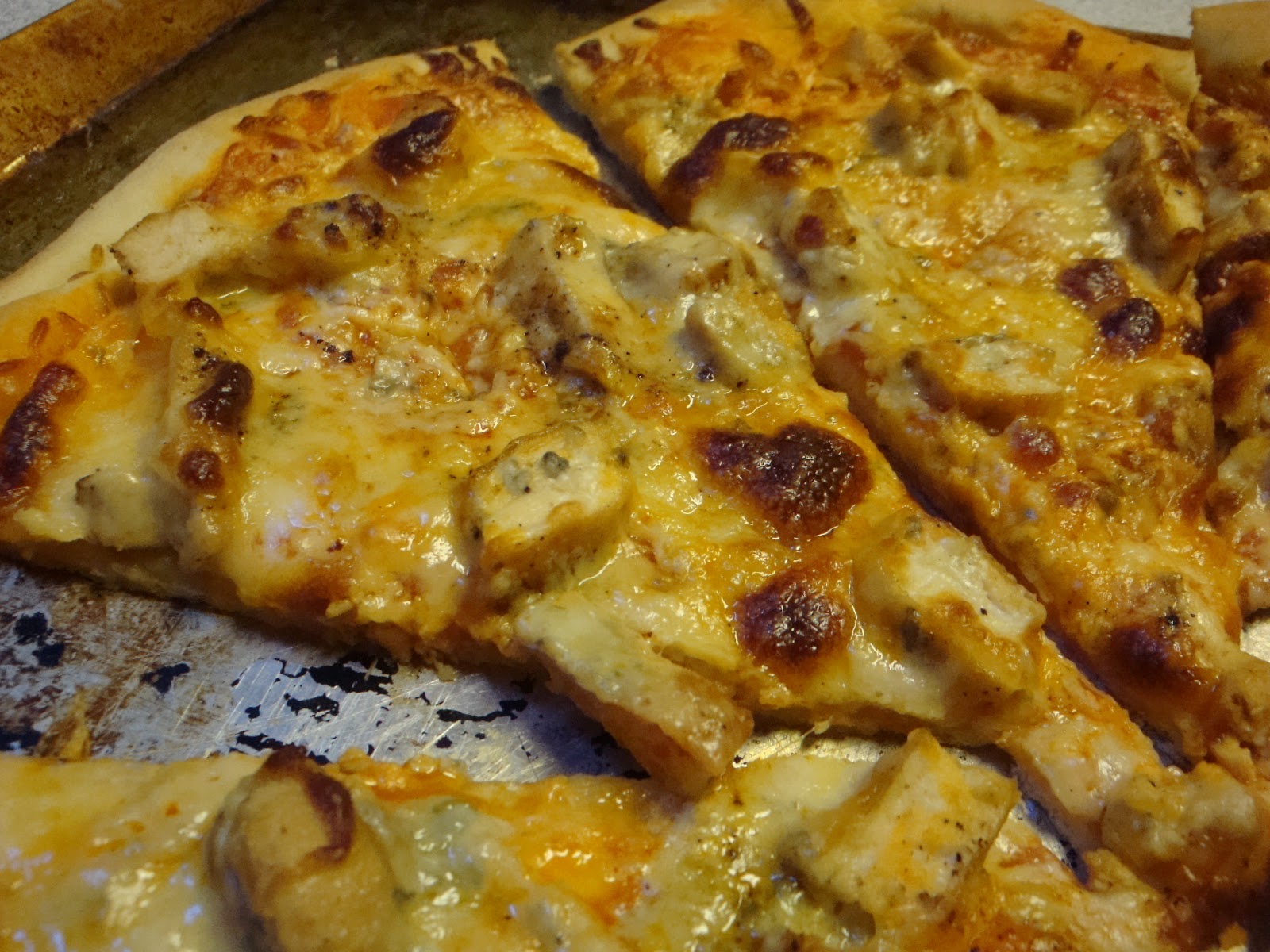 kimscookingfrenzy Buffalo Chicken Blue Cheese Pizza