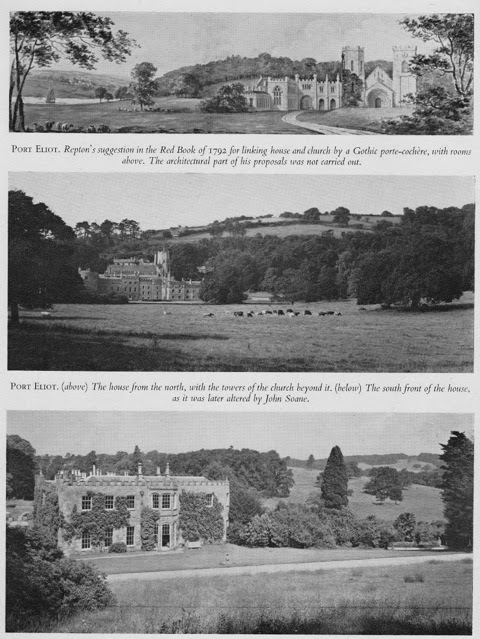 Fig 2: Three views of Port Eliot, Cornwall, Edward Eliot’s family seat.