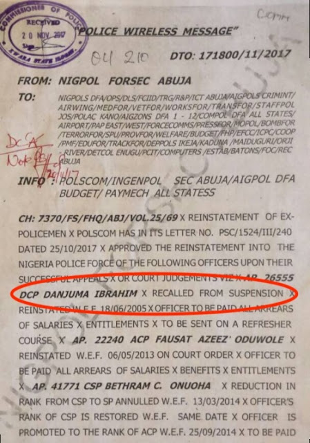 #ApoSix: Nigerian Police Reinstates Officer Who Killed Six Igbo Traders in Abuja (See Documents)