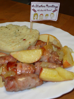 A Mothers Ramblings Sticky Apple Bacon and Sausage Roast with Herby Mash