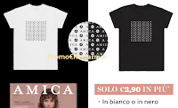 In edicola con AMICA la T-Shirt Monogramma in bianco e nero Logo In edicola con AMICA la T-Shirt Monogramma in bianco e nero