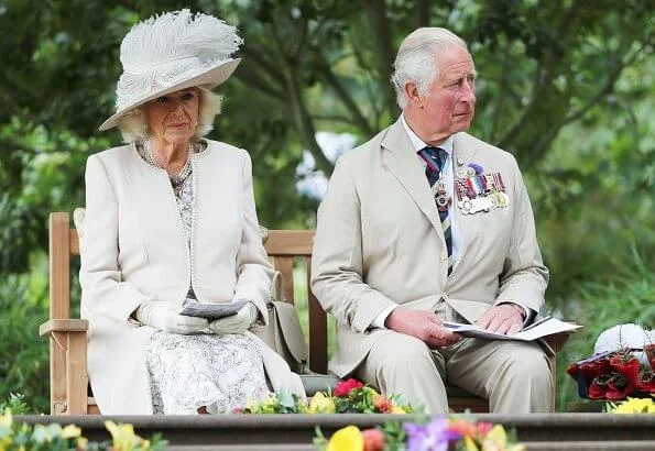 The Prince of Wales and The Duchess of Cornwall attended a national service of remembrance at the National Memorial Arboretum