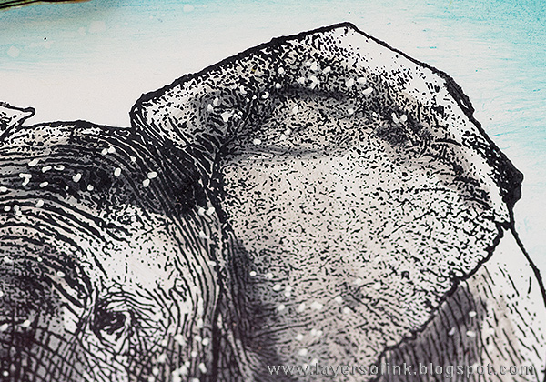 Layers of ink - Elephant Card Tutorial by Anna-Karin with stamps by Darkroom Door
