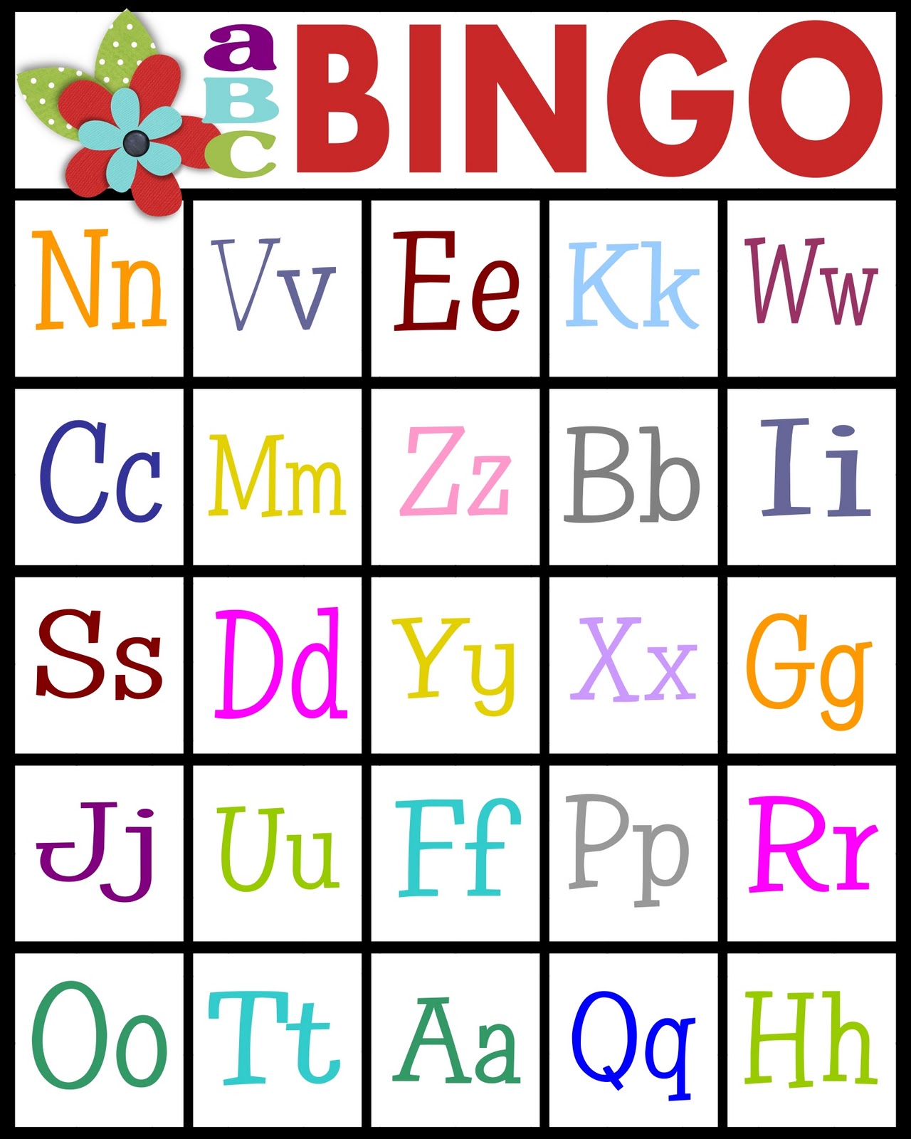 Sassy Sanctuary ABC s Bingo Free Printable  Sassy Sanctuary ABC s Bingo Free Printable