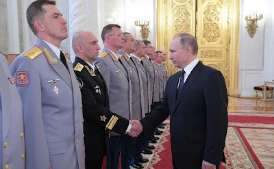 Vladimir Putin during Ceremony presenting officers appointed to senior command posts. Vladimir Putin during Ceremony presenting officers appointed to senior command posts.