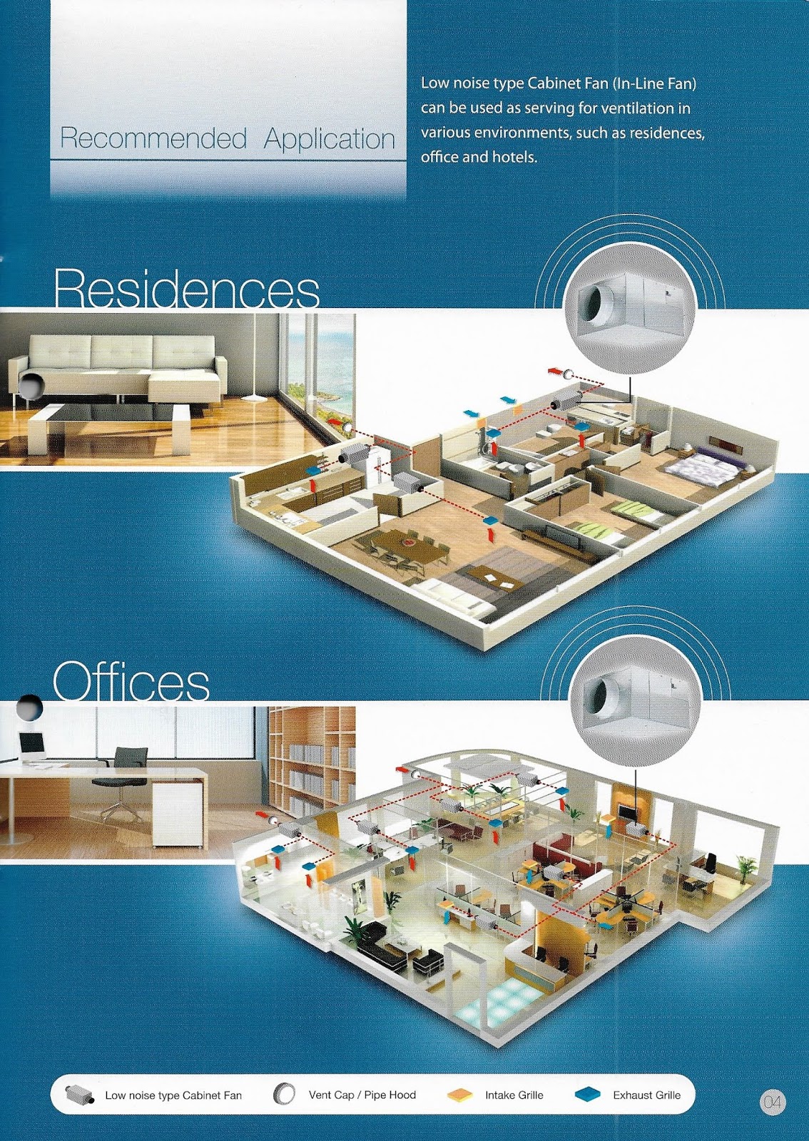 KDK LOW NOISE TYPE FAN (INLINE FAN)
