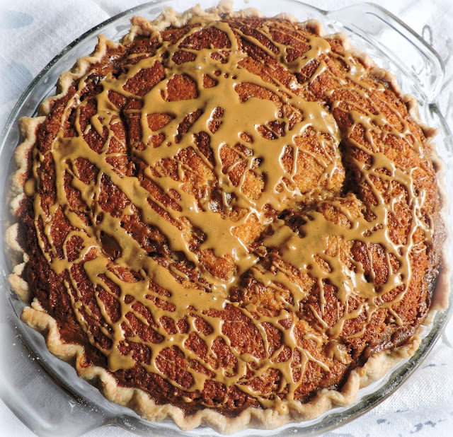 Spiced Apple Custard & Cake Pie