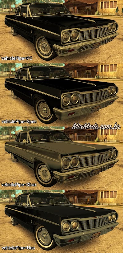 gta sa san mod car savanna chevrolet impala ss 64 chrome