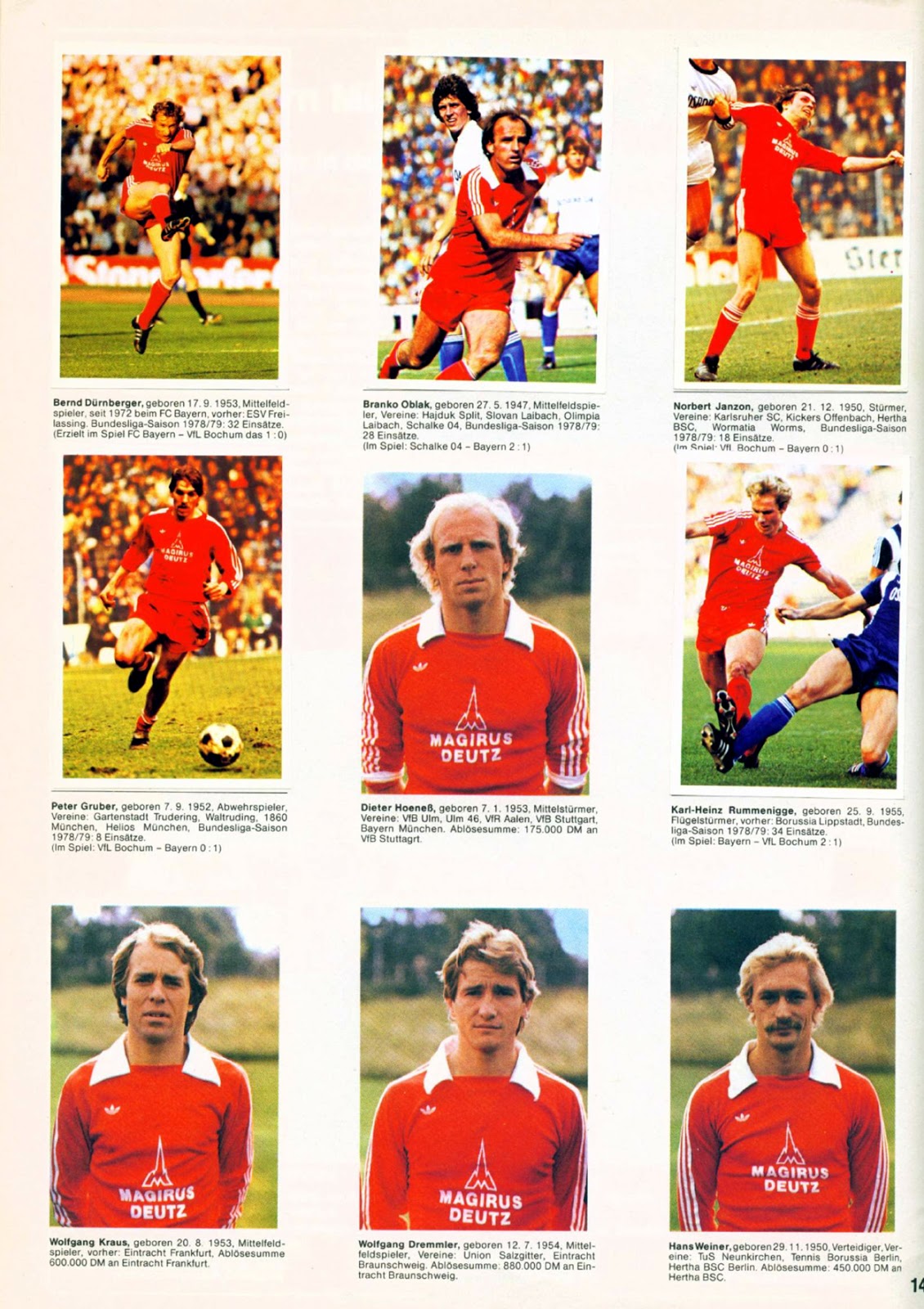 BAYERN MÜNCHEN 197980. By Bergmann.