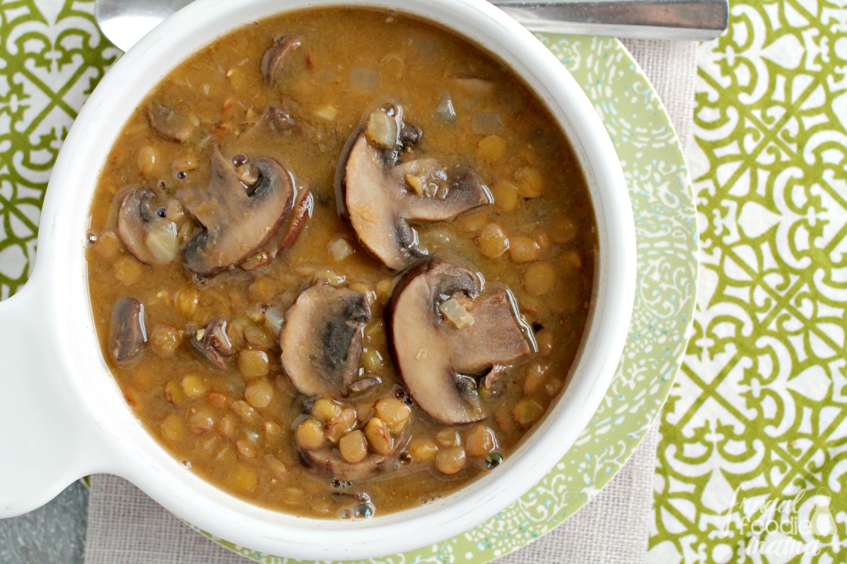 Frugal Foodie Mama Creamy Mushroom & Lentil Soup