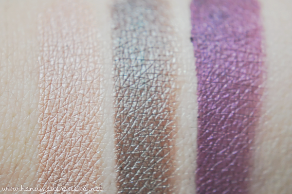 Sigma Eye Shadow Base Swatches of Provoke, Spy and Pursue