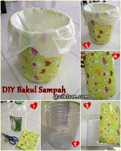 Projek DIY Bakul Sampah Simple Jer