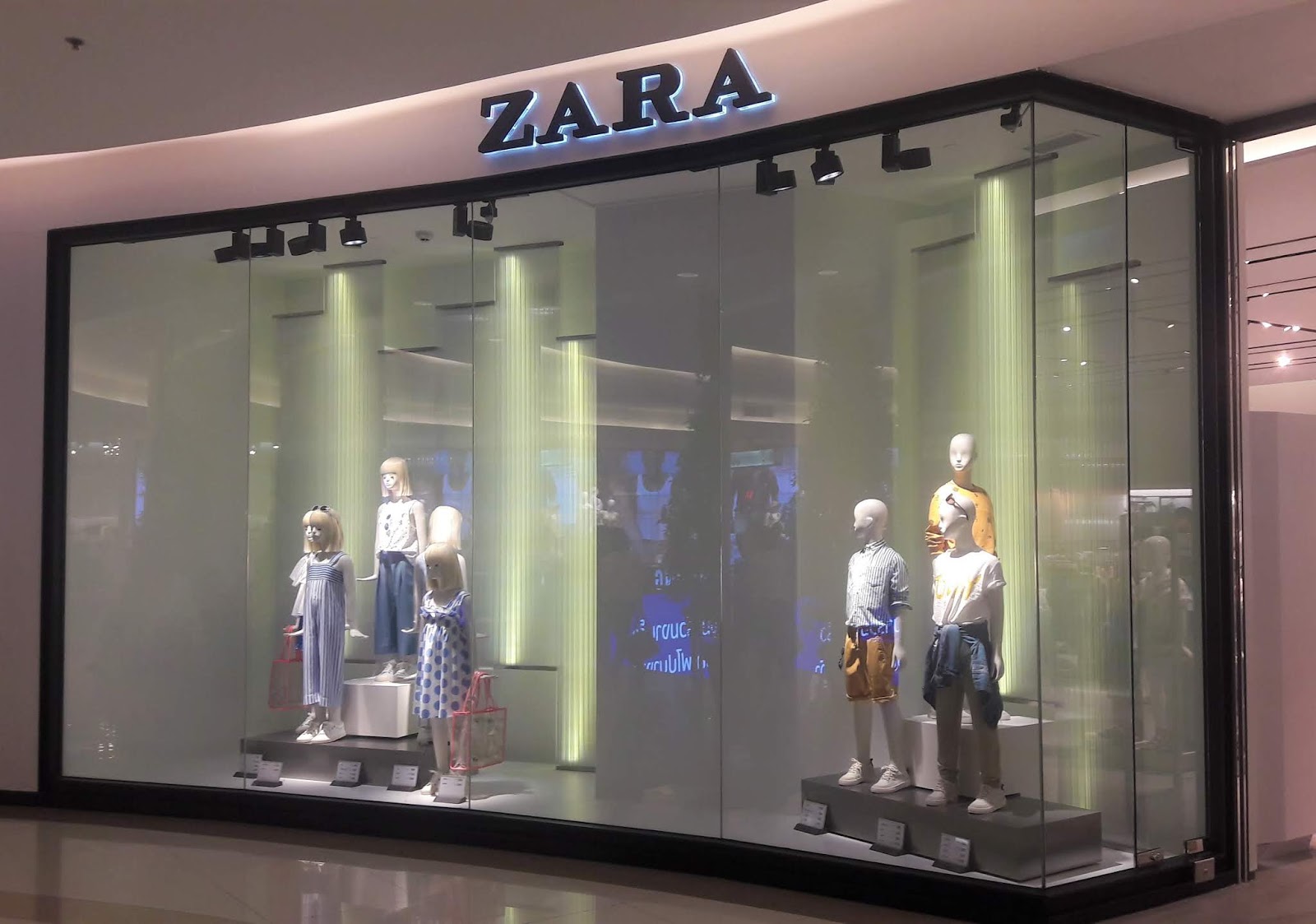 ZARA window display at ZARA Siam Paragon in Bangkok, Thailand