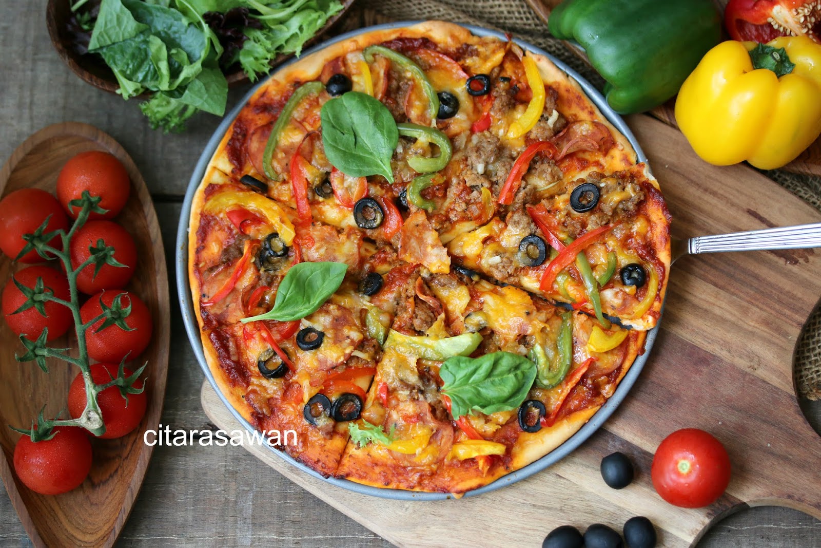 Pizza Daging Dan Salami Resepi Terbaik