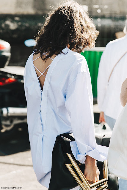 Camisa botones por detrás street style 2015-2016 Camisa botones por detrás street style 2015-2016