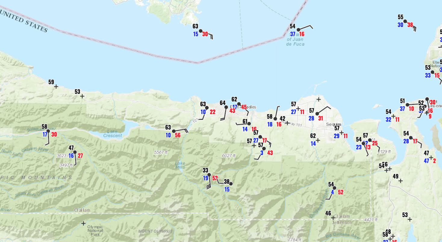 Cliff Mass Weather Blog Heat Wave Hits Port Angeles While Strong Winds