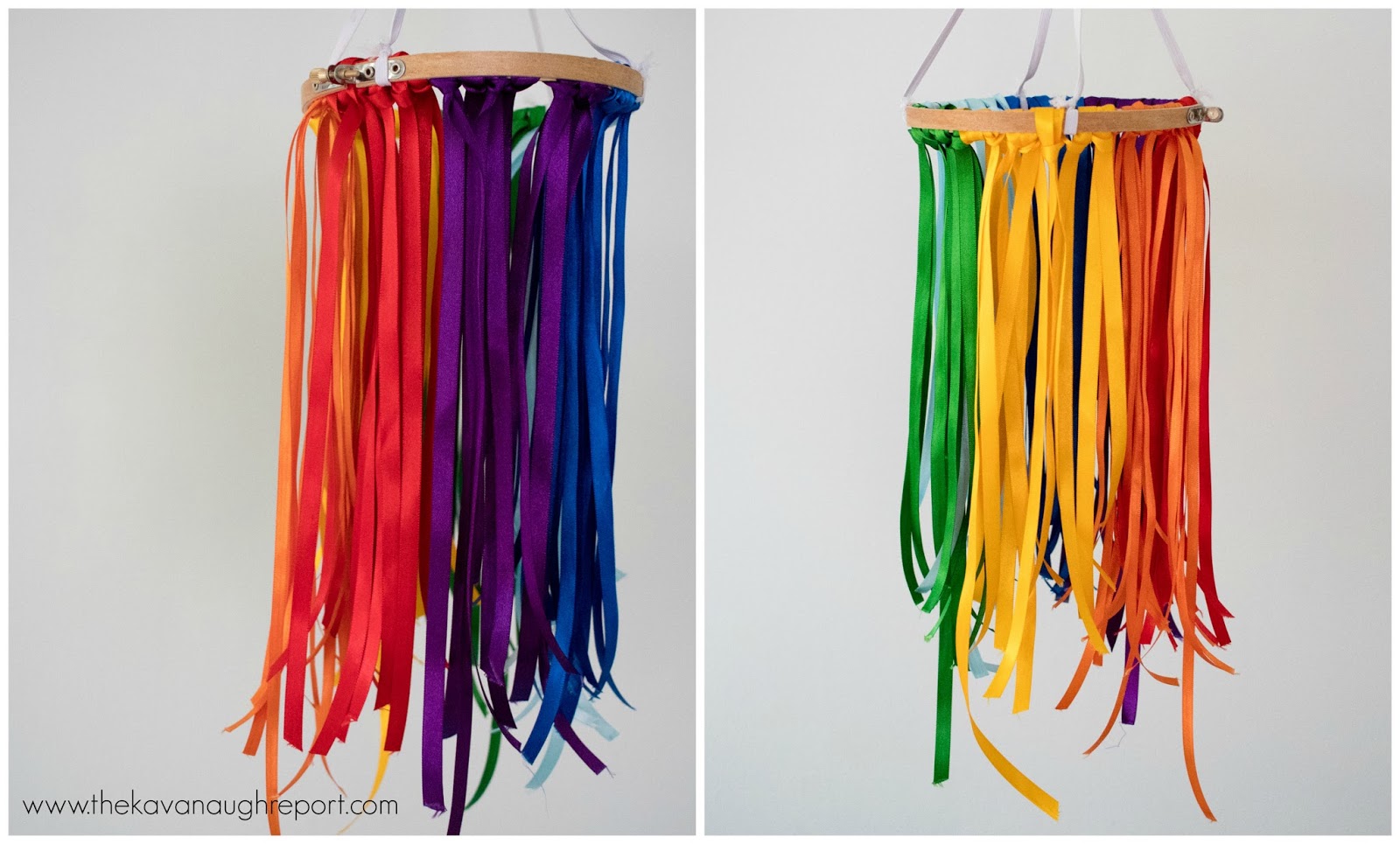 DIY Rainbow Ribbon Tactile Mobile