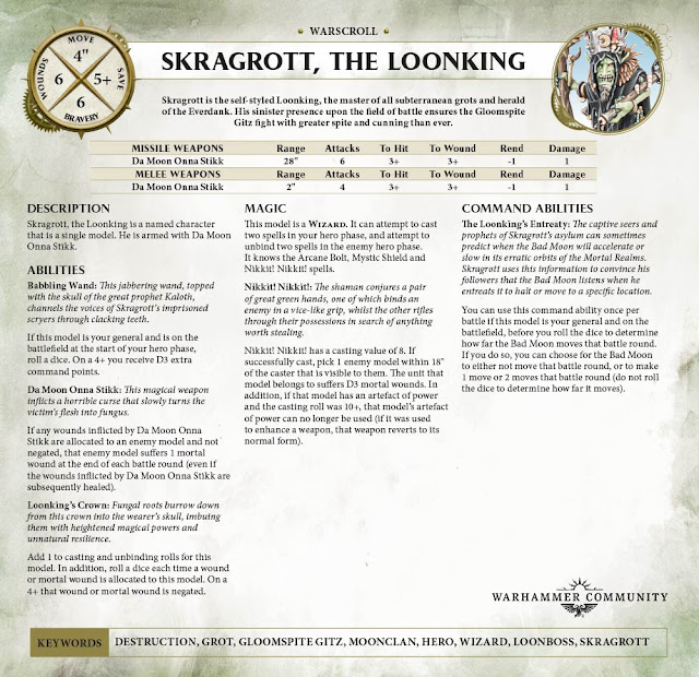 Skagrott Loonking warscroll