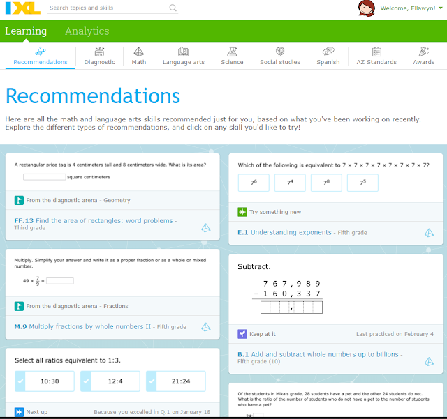 IXL personalized learning for homeschool