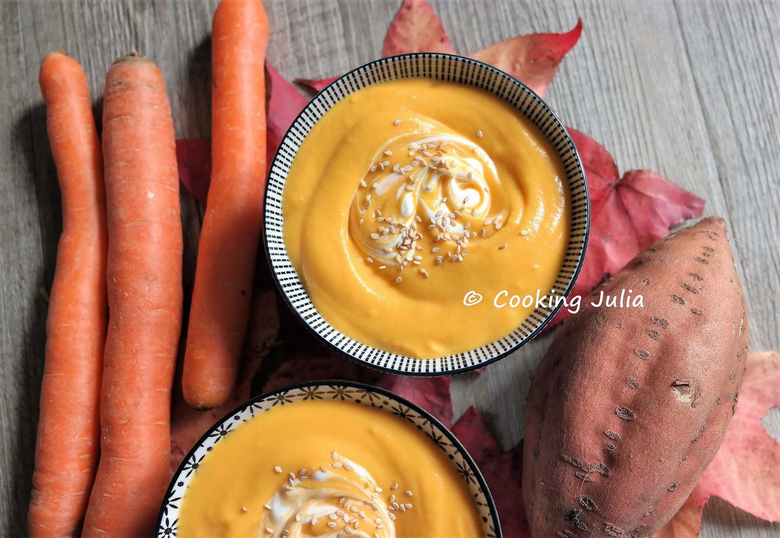 Soupe Patate Douce Carotte Lait De Coco Thermomix COOKING JULIA : VELOUTÉ DE CAROTTE ET PATATE DOUCE AU LAIT DE COCO