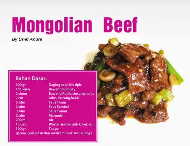 Pecinta Masakan Dan Tulisan Ku Resep Mongolian Beef