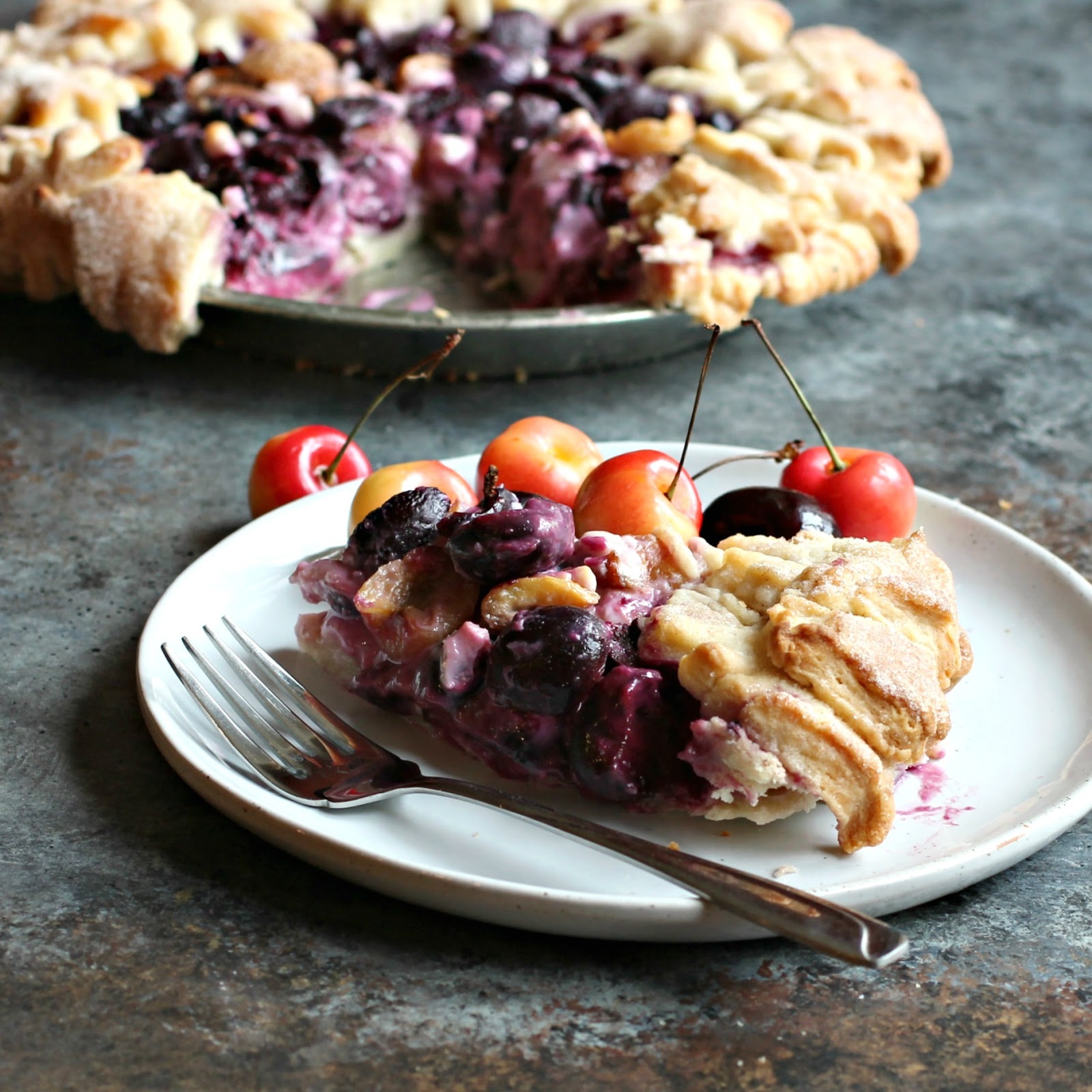 Hungry Couple Mixed Cherry and Goat Cheese Pie