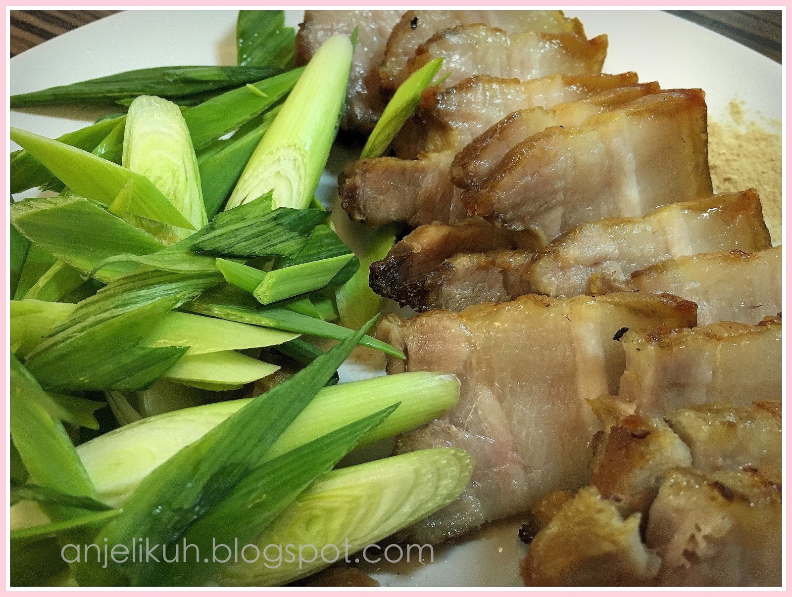 anjelikuh* Hakka Salted Pork Stirfry 蒜苗炒鹹豬肉