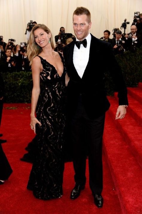 Gisele Bundchen and her husband, Tom Brady at the Met Gala 2014