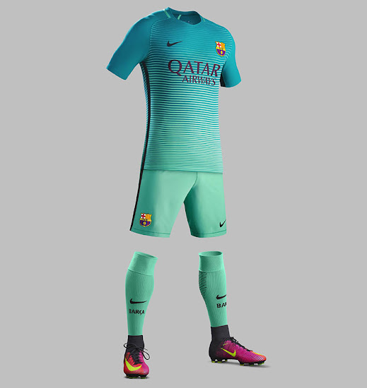 barcelona green away kit
