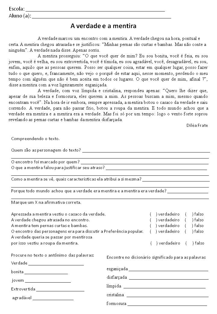 Construindo o Saber A verdade e a mentira Construindo o Saber A verdade e a mentira