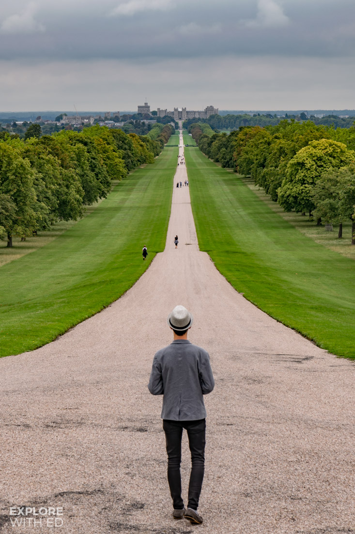 The Long Walk to Windsor Castle from the top