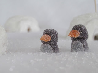 White snow and cake igloos