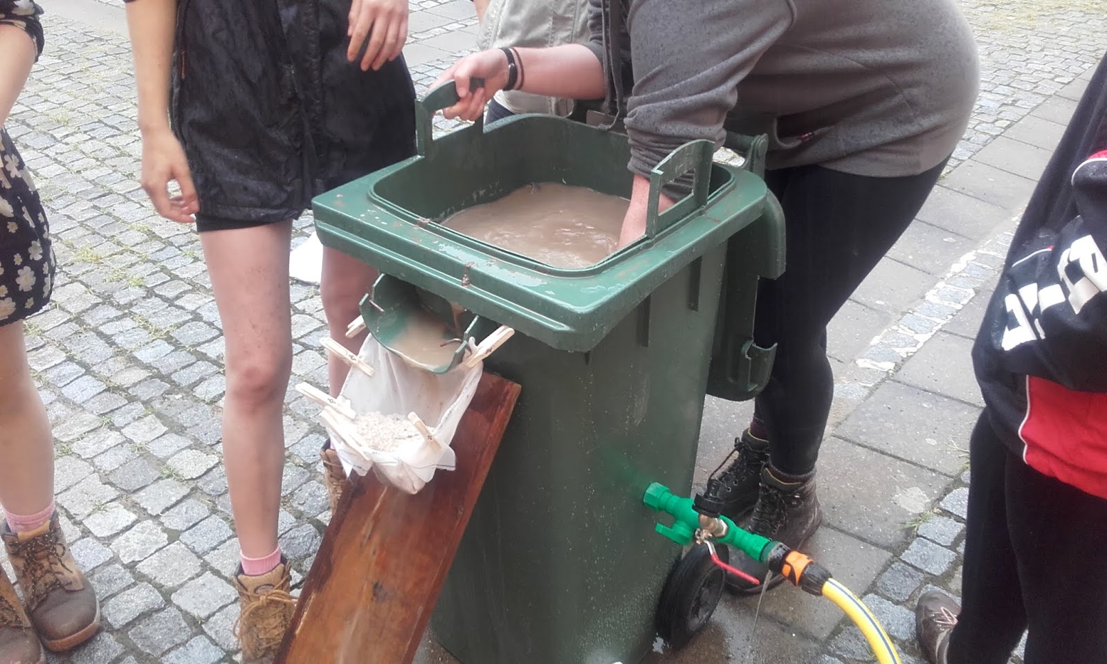 Ancient Food and Farming Flotation introducing the wheeliebin tank