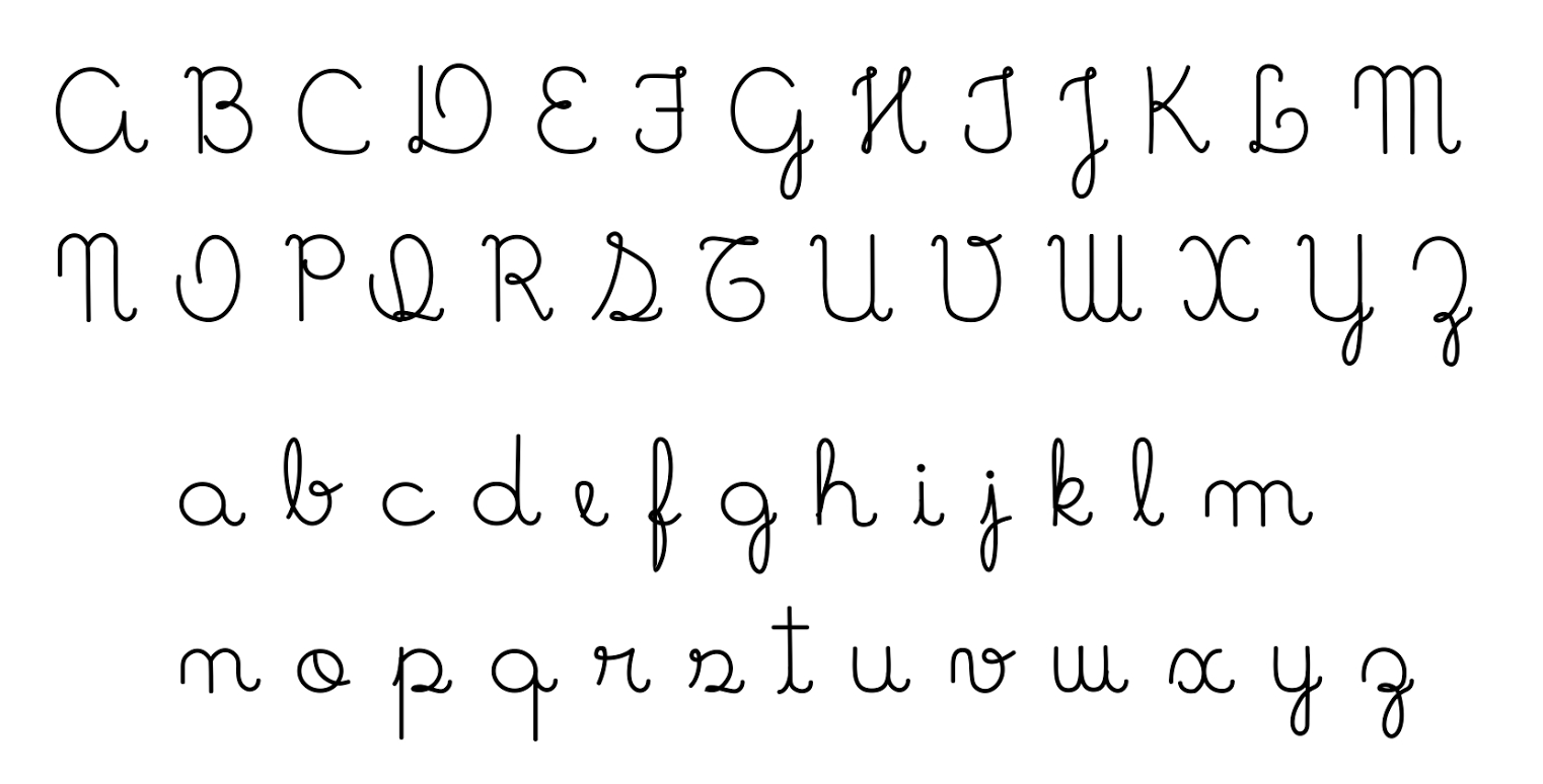 Letras Cursivas Para Copiar Falso Caligrafia Titulos Schriften